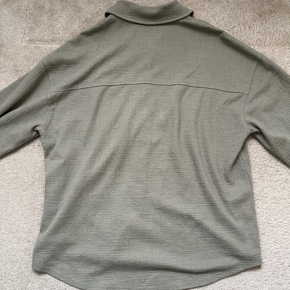 Olive Green Button-Up - Picture 3 of 5
